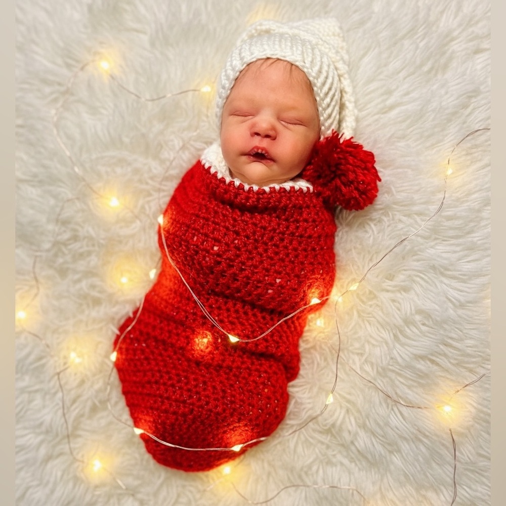 Handmade crochet Christmas photo props